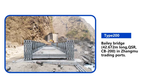 Hochwertige, leichte, permanente Bailey-Stahlfachwerk-Brückenkonstruktion